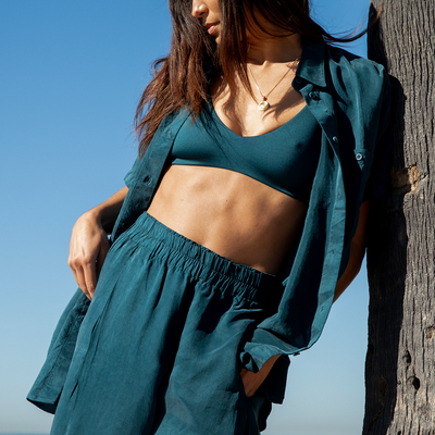 Day Trip Button Down + Sunday Top + Day Trip Pant - Deep End (Size S)