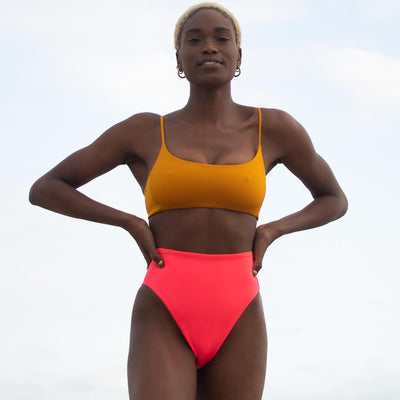 Pool Days Top - 24 Karat (Size S) + Hi Hi Bottom - Rescue (Size S)