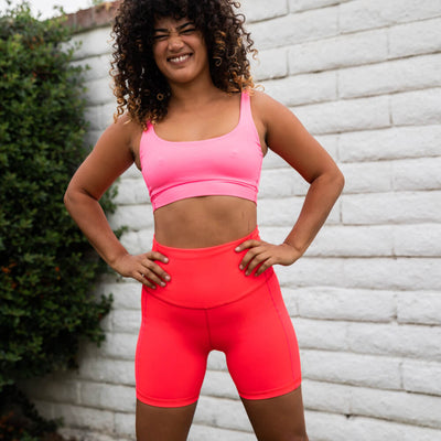 Double Scoop Top - Zinc (Size S) + All Sport Short - Rescue (Size S)