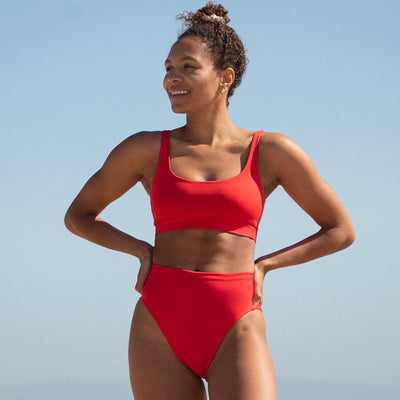 Double Scoop Top - Sweet Chili Heat (Size S) + Hi Hi Bottom - Sweet Chili Heat (Size S)