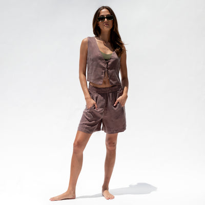 Journey Tie Top + Journey Short - Stormy (Size S)