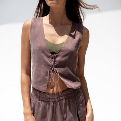 Journey Tie Top + Journey Short - Stormy (Size S)