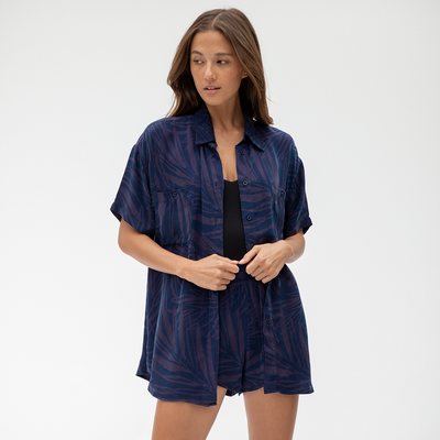 Day Trip Button Down + Day Trip Short - Palm Fronds Sprint + Sunday Suit - Sprint (Size S)