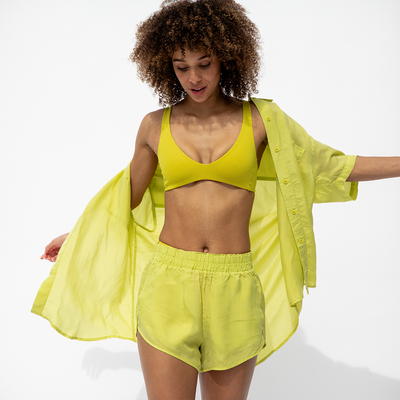 Plunge Top + Day Trip Button Down + Day Trip Short - Sour (Size S)