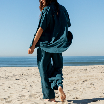 Day Trip Button Down + Day Trip Pant - Deep End (Size S)