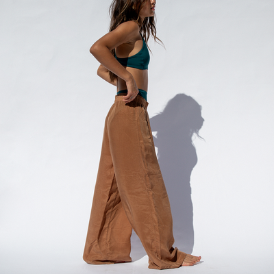 Sunday Top - Deep End + Day Trip Pant - Tan Lines (Size S)