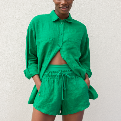 Getaway Button Down + Getaway Short - Turf (Size S)