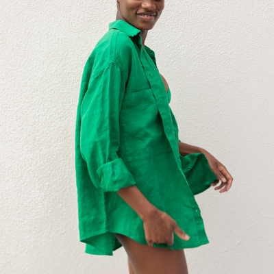 Getaway Button Down - Turf (Size S)