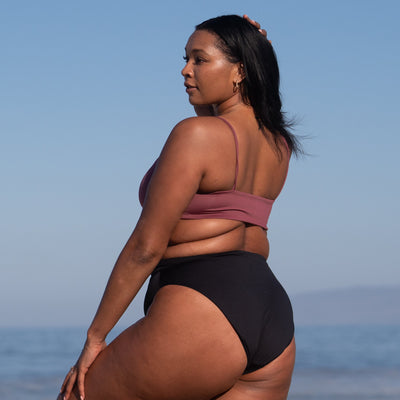 Pool Days Top - Desert Plum (Size XL) + Hi Hi Bottom - Jet (Size XXL)