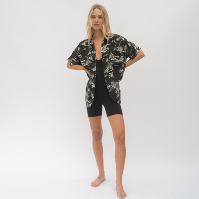 Day Trip Button Down - Island Living Jet (Size S/M) + Weekender Playsuit - Jet (Size S)