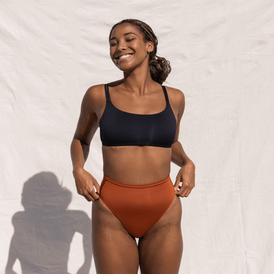 Pool Days Top D+ - Sprint (32D/DD) + Hi Hi Bottom - Bronze (Size S)