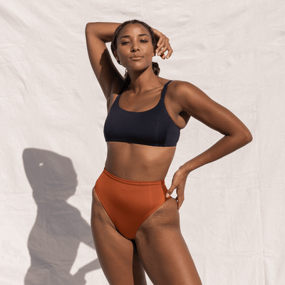 Pool Days Top D+ - Sprint (32D/DD) + Hi Hi Bottom - Bronze (Size S)