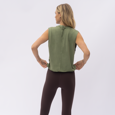 Session Tank - Cactus + Super Moves Tight - Cold Brew (Size S)