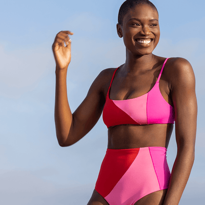 Pool Days Top *Party Waves + Hi Tide Bottom *Party Waves - Sweet Chili Heat / Zinc / Hot (Size S)