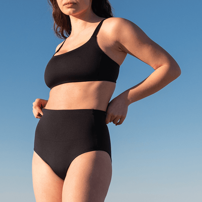 Pool Days Top D+ (30DDD) + Hi Tide Bottom - Jet (Size M)