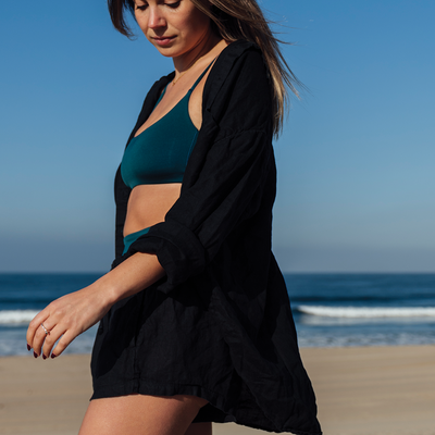 Pool Days Top - Deep End (Size S) + Hi Tide Bottom - Deep End (Size S) + Getaway Short - Jet (Size S)