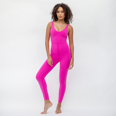 Plunge Playsuit - Hot (Size S)
