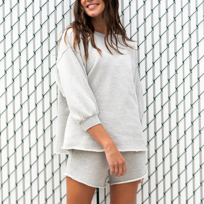 Sports & Rec Sweatshirt (O/S) + Sports & Rec Short - Heathered Grey (Size S)