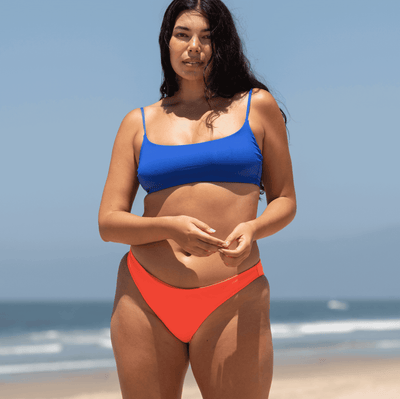 Pool Days Top - First Place (Size M) + Wear To Bottom - Aperol (Size L)