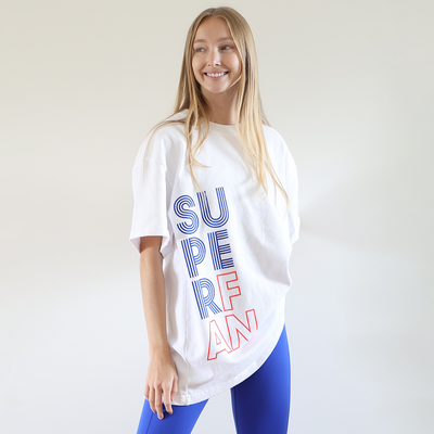 Squad Tee - Coconut/First Place + Super Moves Tight - First Place (Size S)