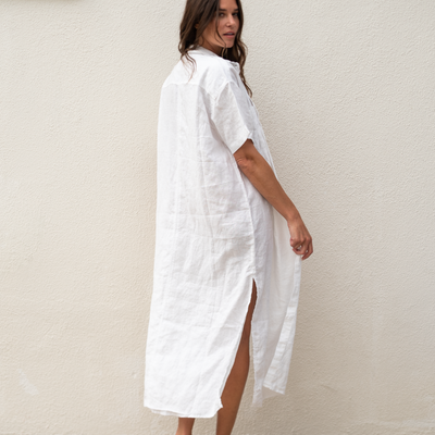 Getaway Shirt Dress - Coconut (Size S)