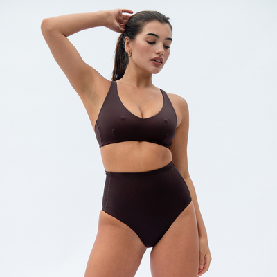 Sunday Top D+ (34D) + Hi Tide Bottom - Cold Brew (Size S)