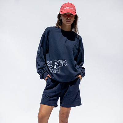 Super Fan Sweatshirt + Super Fan Short - Sprint (Size S) + Grand Slam Cap - Red/White