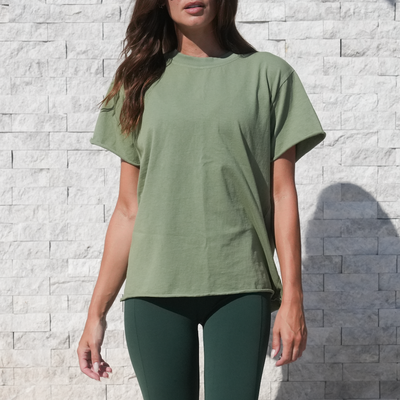 Swell Best Friend Tee - Cactus + Super Moves Tight - Palm (Size S)