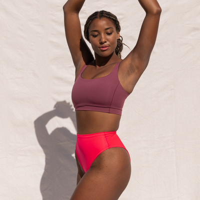 Top Shelf - Desert Plum (32D) + Hi Hi Bottom - Rescue (Size S)