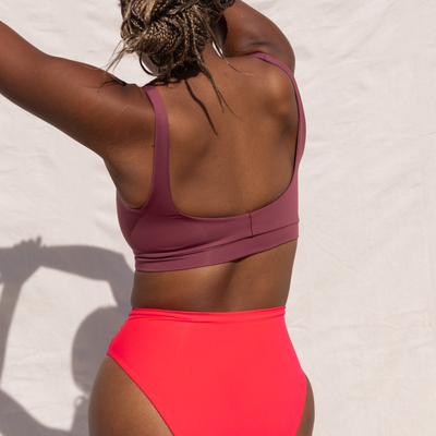Top Shelf - Desert Plum (32D) + Hi Hi Bottom - Rescue (Size S)