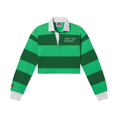 League Shirt Cropped - Green Stripes