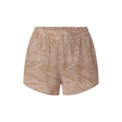 Day Trip Short - Petite Palm Fronds Tan