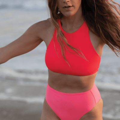 Hi Dive Top - Rescue (Size S) + Hi Hi Bottoms- Hot (Size S)