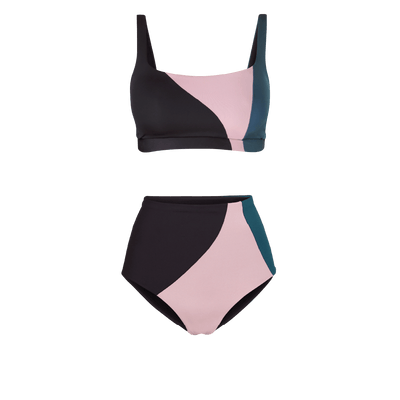 Top Shelf *Party Waves - Black/ Mauve It Mauve It + Hi Tide Bottom * Party Waves - Black/ Mauve It Mauve It